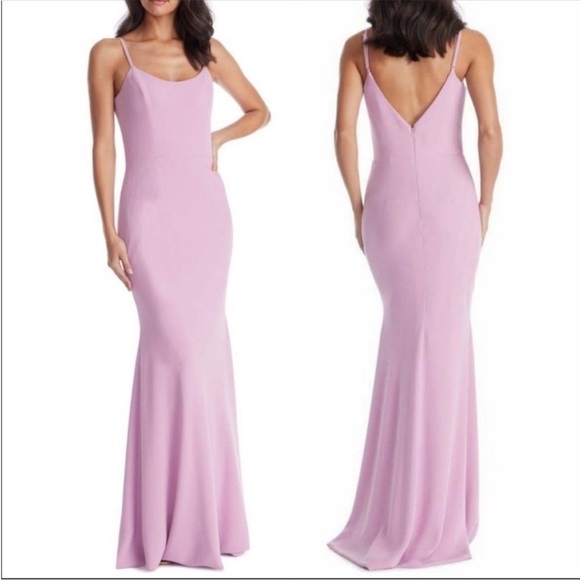 Dress The Population Jodi Spaghetti Strap Evening Dress Gown in Lavender NWOT - Picture 1 of 11